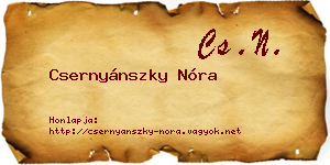 Csernyánszky Nóra névjegykártya