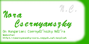 nora csernyanszky business card